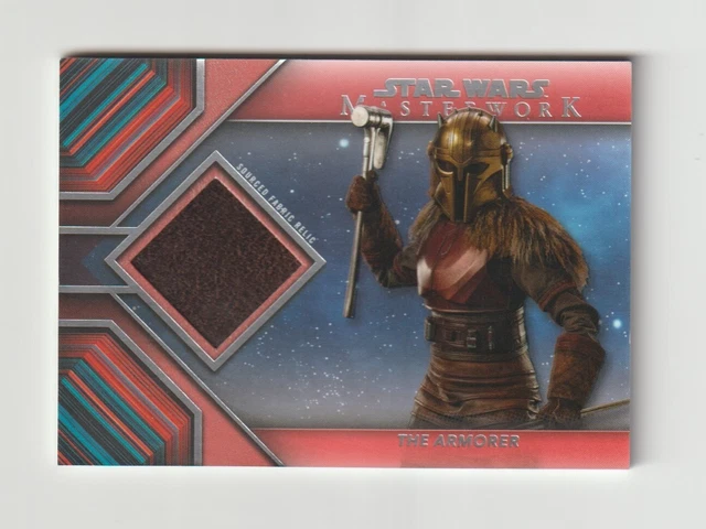 2023 Topps Star Wars Masterwork The Armorer RED FABRIC BELT RELIC SN 14/25 NB