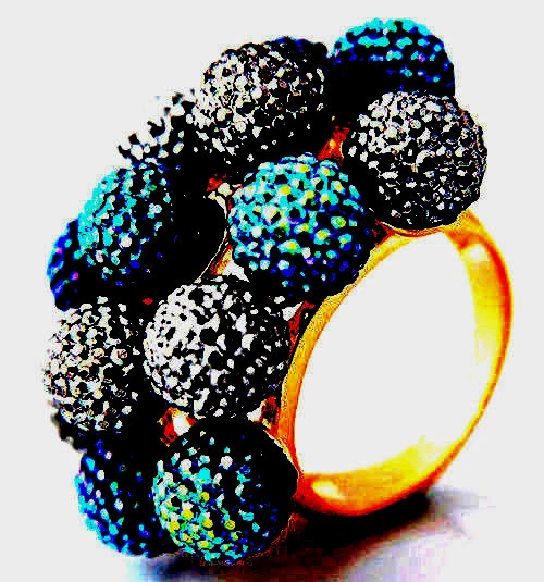 Bague Bandeau éléphant En Or Jaune Et Blanc Avec CZ - Taille 54 - Neuf Sans Emballage