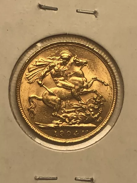 1904 British Gold Sovereign Victoria Coin