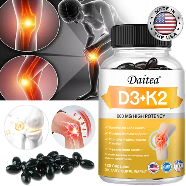 Vitamin K2 MK7 300mcg With D3 30 To 120 Caps DOUBLE STRENGTH