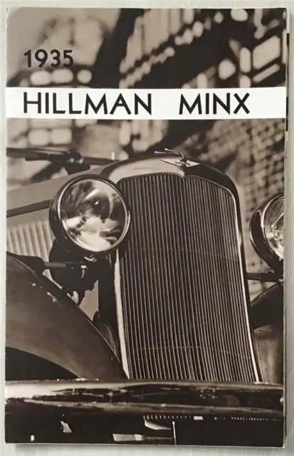 HILLMAN MINX Car Range Sales Brochure For 1935 Saloon TOURER Coupe