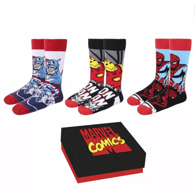 Cerda Marvel Comics Geschenkset   Socken 36-41 Set 3 ´er