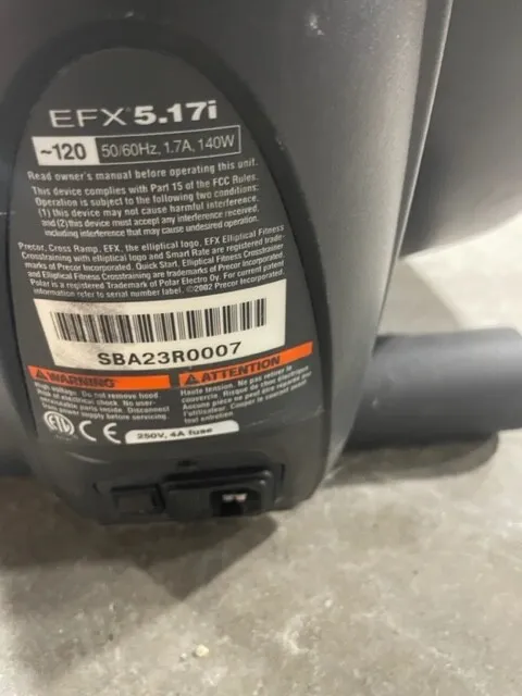 Precor EFX 5.17i Rear Drive Elliptical Trainer PARTS ONLY