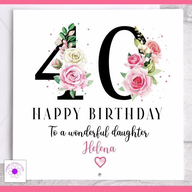 Daughter 40th Birthday (born In 1985) Greeting Card (medium) | UK - Foto 10