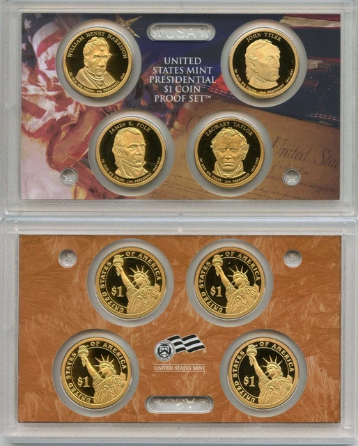 2009 United States Presidential Dollar 4-Coin Proof Set - U.S. Mint