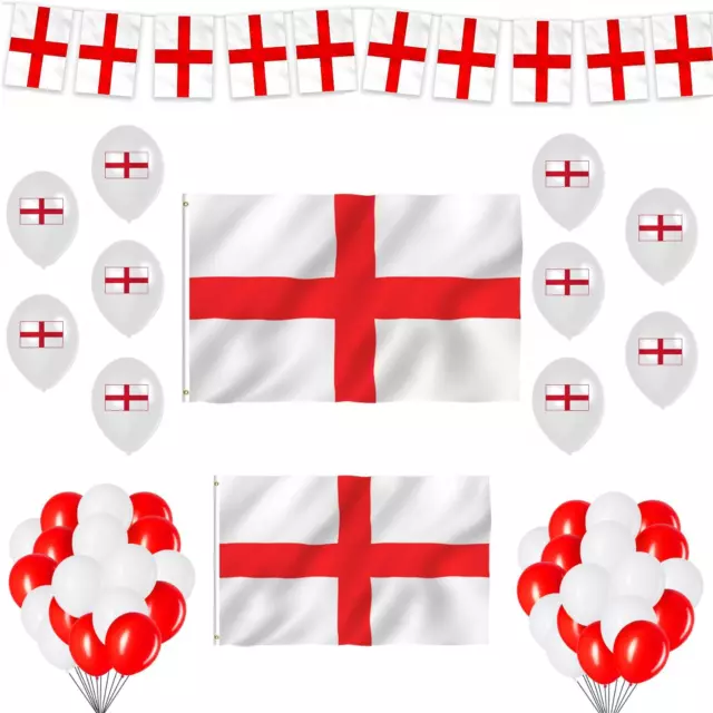 Football World Cup Party Pack FIFA 2024 England Decoration St George Fan Support