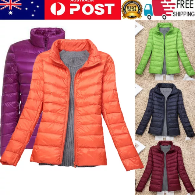 Women Winter Warm Duck Down Puffer Jacket Windproof Coat Lightweight