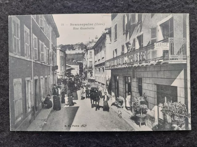 CPA   BEAUREPAIRE   Rue Gambetta   N° 28