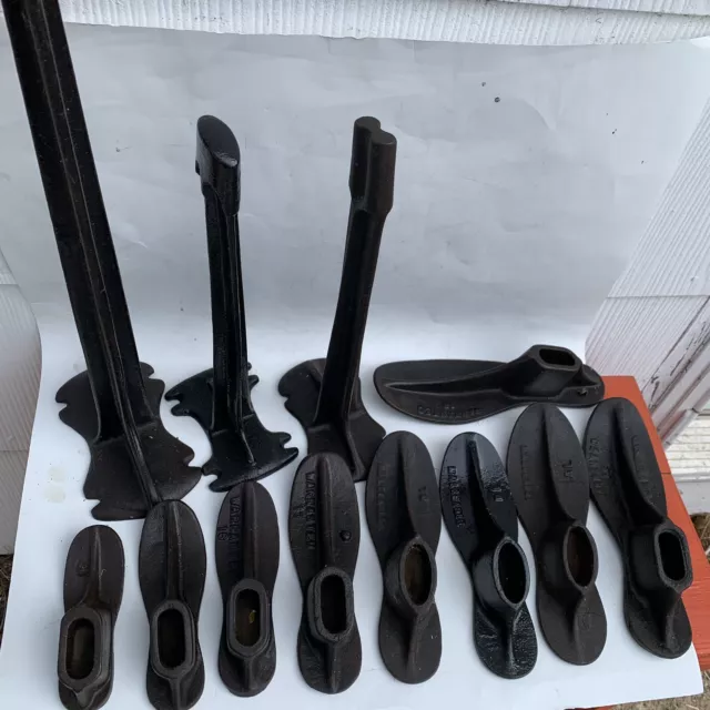 12 Piece Cast Iron Malleable Cobbler Anvil Shoe Form Repair Stand Shoemaker 12 Piece Cast Iron Malleable Cobbler Anvil Shoe Form Repair Stand Shoemaker