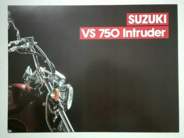Prospectus Catalogue Brochure Moto Suzuki VS 750 Intruder 1988 Deutsche