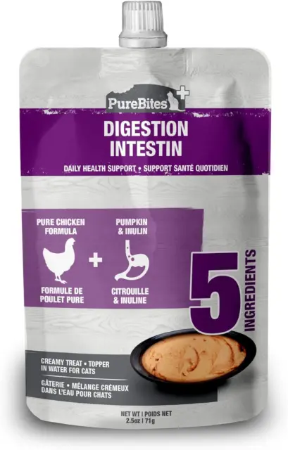 Purebites plus Squeezables Cat Treat • Topper 71G | Gut & Digestion | 5 Ingredie
