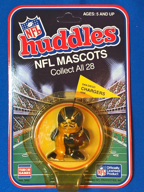 NFL Huddles San Diego Chargers 3008 2" PVC NFL Mascot 1983 Tudor Games NIB