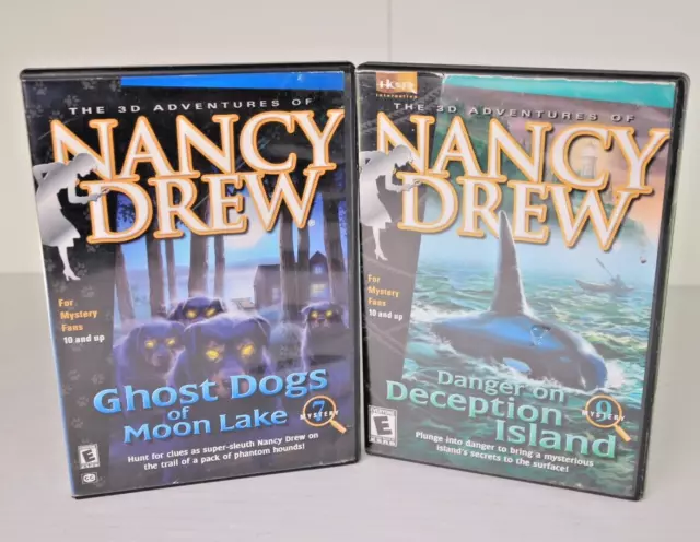 Nancy Drew PC Computer Games Lot of 2 Her Interactive Mystery CD-ROM Games