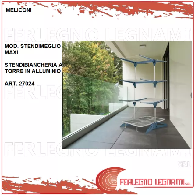 STENDIBIANCHERIA A TORRE Stendimeglio Maxi In Alluminio Meliconi