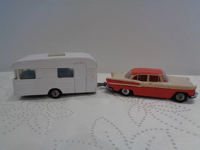 Miniature Norev – Chambord Et Caravane Digue – 1/43 – Bleu – Occasion