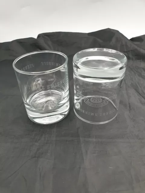 Pierre Smirnoff Vodka Whisky Glass Tumblers "Imperial Russian Court Purveyor" 3