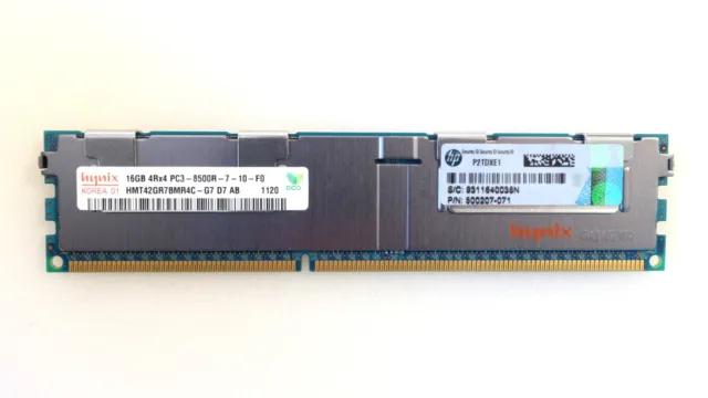 HP 16GB PC3-8500R DDR3-1066Mhz, 4RX4 ECC REG RAM -  500207-071 500666-B21
