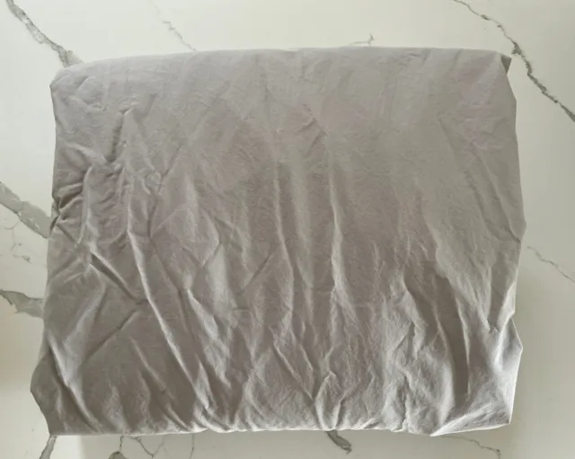 NWOT $90 PARACHUTE 100% Percale Cotton FITTED Sheet FULL Taupey-Gray
