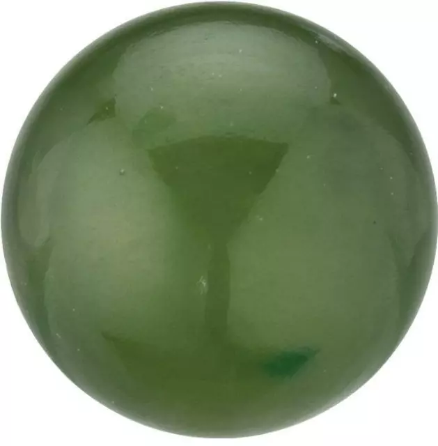 Natural Fine Green Nephrite Jade - Round Cabochon - China - AAA Grade