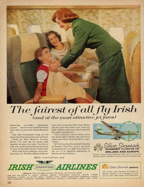 The fairest of all fly Irish Airlines Boeing 707 ad 1961 LK