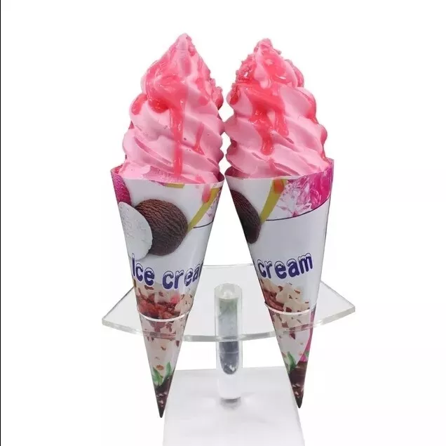 2Pcs Artificial Ice Cream Cones