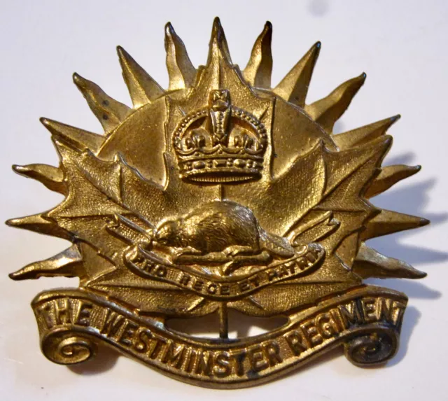 WW2 Canadian Army CAP BADGE WESTMINSTER REGIMENT British Columbia Canada WWII BC