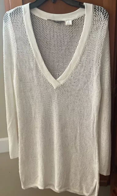 Tommy Bahama Mesh Netted Open Knit Tunic Sweater Women's Size XL Pullover