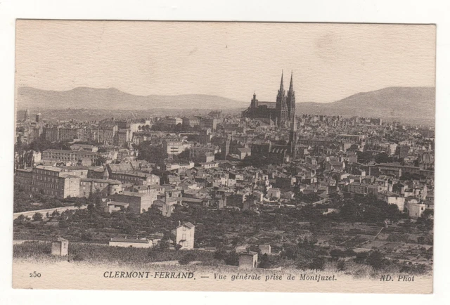 Cpa 63 - Clermont-Ferrand: General View Taken From Montjuzet (Puy-De-Dôme) Written