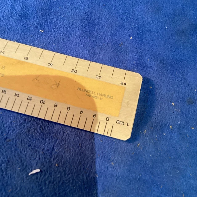 6& RULER BY BLUNDELL HARLING RIBA Conversion Scale B, No.45-V VERULAM ...