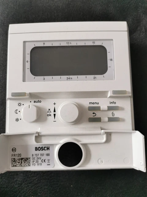 THERMOSTAT D'AMBIANCE NUMERIQUE FR120 JUNKERS PROGRAMMATION HEBDOMADAIRE 8737707195 main image 1