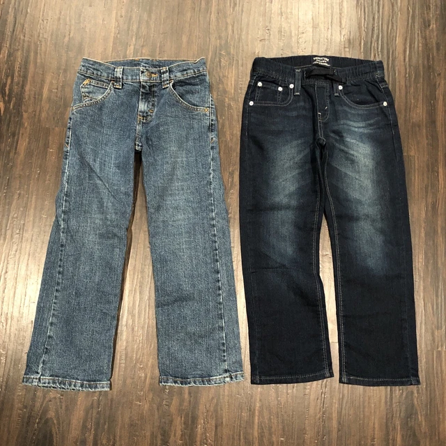 Lot of 2 Boys Sz 8 Jeans Signature Levi Strauss Co. Boys Blue Denim & Wrangler