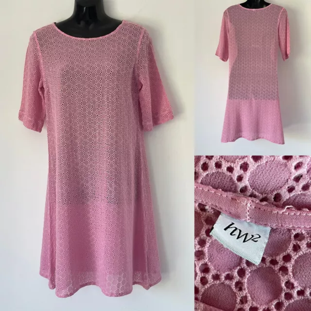 Hw2 By Ghost Pink Broderie Anglaise Shift Dress Size Small