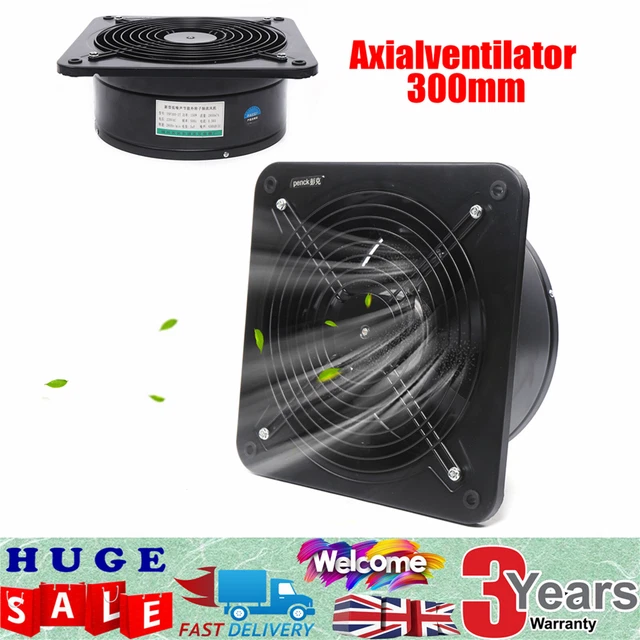 300MM EXTRACTOR EXHAUST Fan Ventilation Blower Fit Window Wall Kitchen