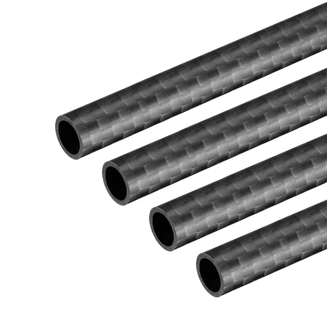 Carbono Fibra Redondo Tubo 8x6x330mm 3K Rollo Envuelto Mate Superficie 4uds