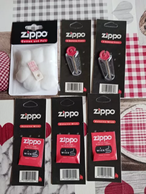 Zippo Original Sets  Feuersteine Flints Docht Wick Watte Filz!!!!!