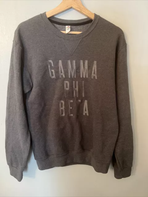 Gamma Phi Beta Gray Crewneck Sweatshirt Small