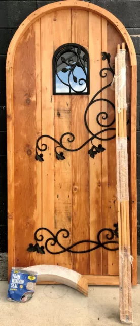 Rustic reclaimed solid Doug Fir door window U choose dimension storybook