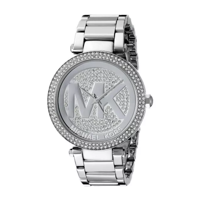 Montre Michael Kors Parker Pour Femmes Mk5925 Argent - Garantie - Rrp 239.00