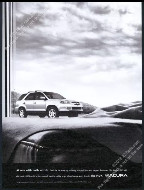 2006 Acura MDX silver SUV photo big vintage print ad