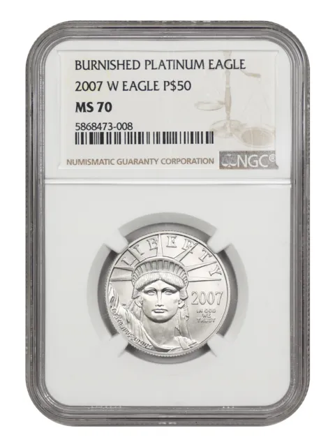 2007-W $50 Statue of Liberty NGC SP70 (Burnished)