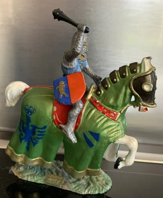 Figurine Starlux Moyen Âge – Chevalier / Soldat – Plastique Peint – Fabriqué En France