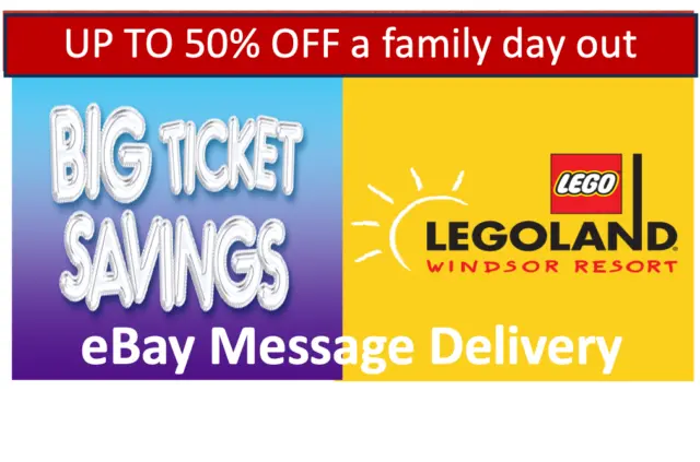 4 x 🎉  ALMOST FREE TICKET  🎉 Legoland Lego Land Windsor   ✅ EXPIRES 31/07/24 ✅