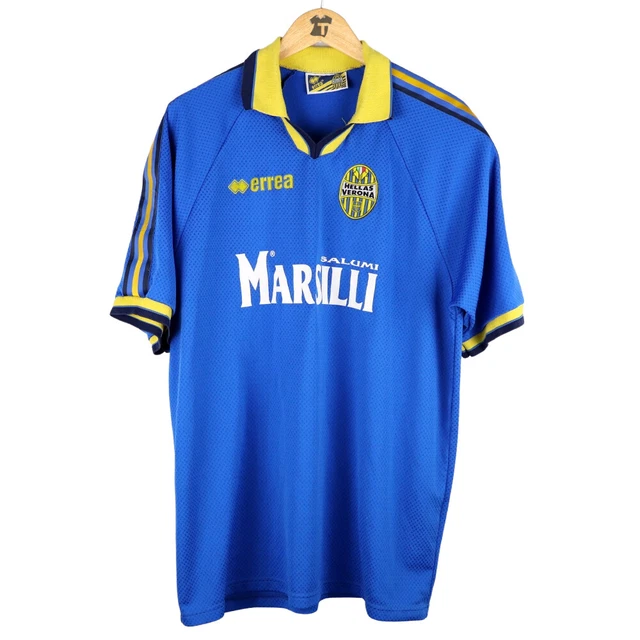 Maillot Hellas Verona Salumi Marsilli 1999-2000 – Errea Taille XXL Jaune