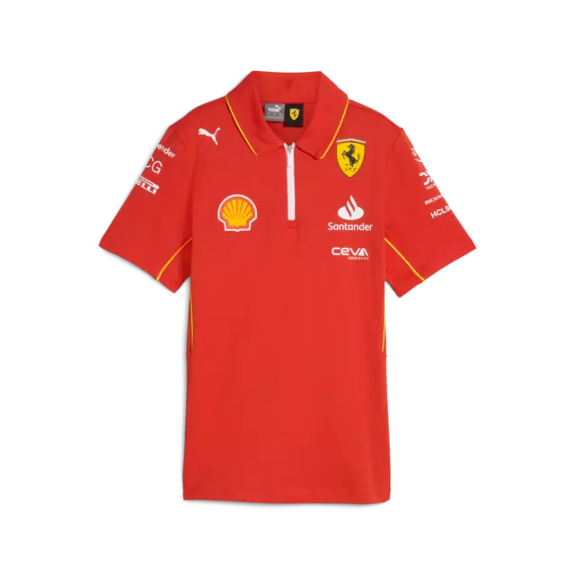 Scuderia Ferrari F1 Officiel Enfants Équipe Polo Puma Rouge 2024