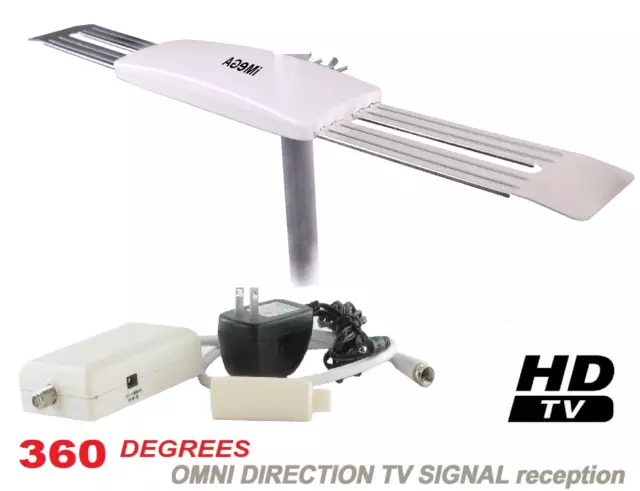 Omni-Directional Digital Hd Antenna Hdtv Uhf Dtv Indoor Outdoor Rv Ota Camping