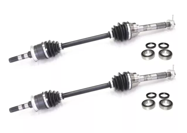 Front CV Axle Pair with Wheel Bearings for Kawasaki Mule 2510 3010 4010