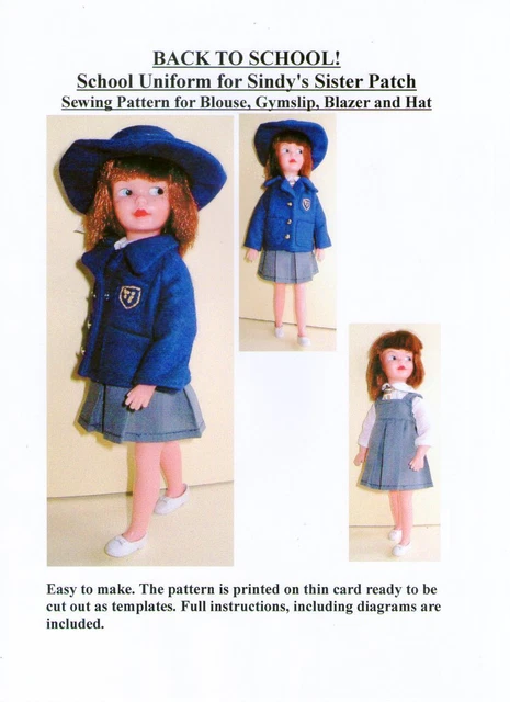 Pattern For Uniform SCHOOL UNIFORM SEWING Pattern for Sindy's Sister Patch £4.45 - PicClick UK