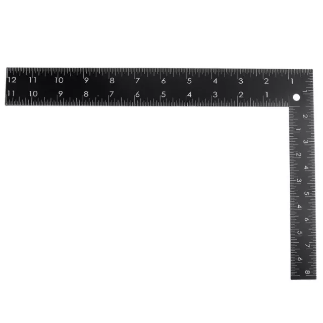 Metal Square Ruler Leathercraft Black Tempered Steel Measuring Square Ruler DIY