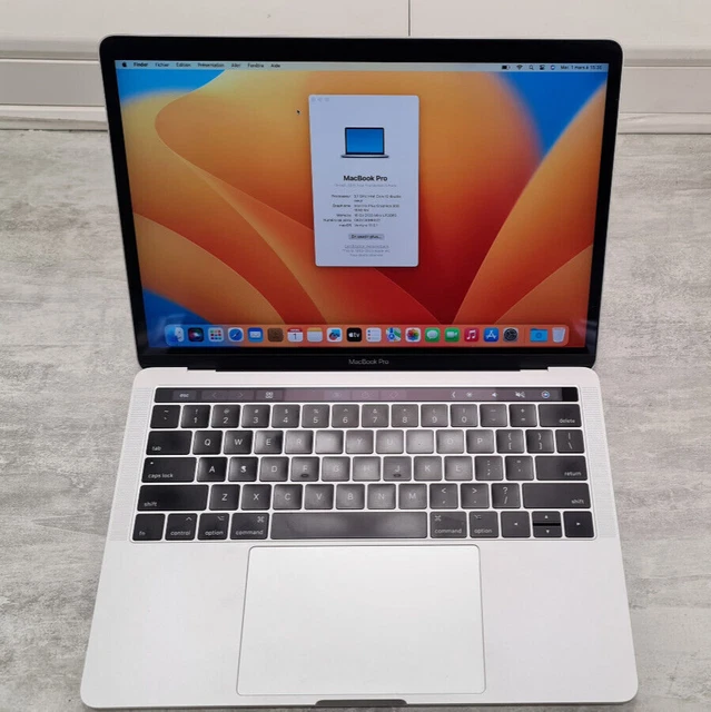 MacBook Pro 13 Touch Bar Retina 2017 Core i5 7Gen - 256Go  - 16Go RAM - QWERTY
