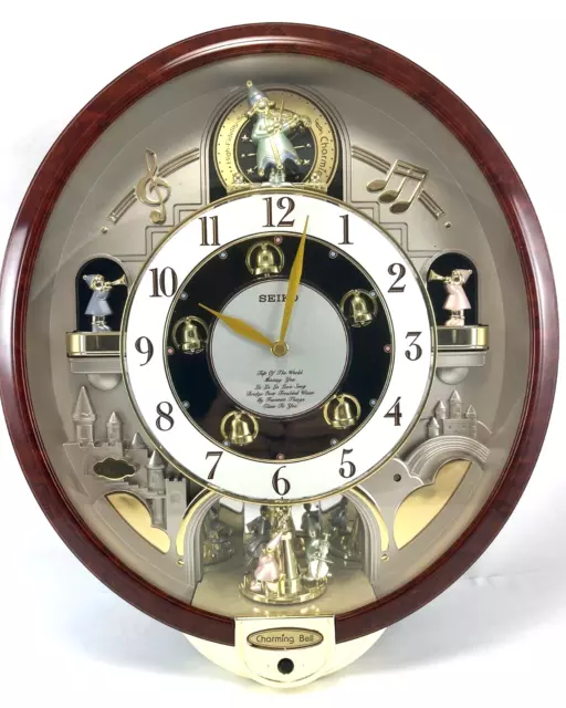 SEIKO SPECIAL COLLECTORS Edition Charming Bell Swarovski QXM109BRH Clock  VIDEO £ - PicClick UK